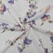 White-Purple-Multi Poly Floral Printed Dobby Chiffon Woven Fabric By the Yard